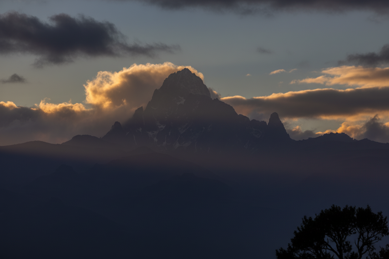 The peaks of Mt. Kenya.