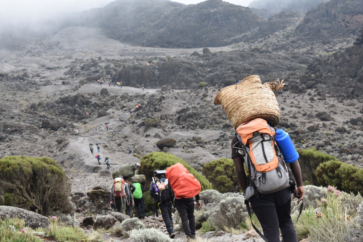 Hiking on the quiet Rongai route.